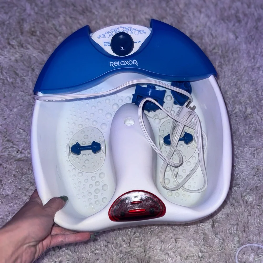 Relaxor Blue and White Foot massager relaxation spa treatment Spa